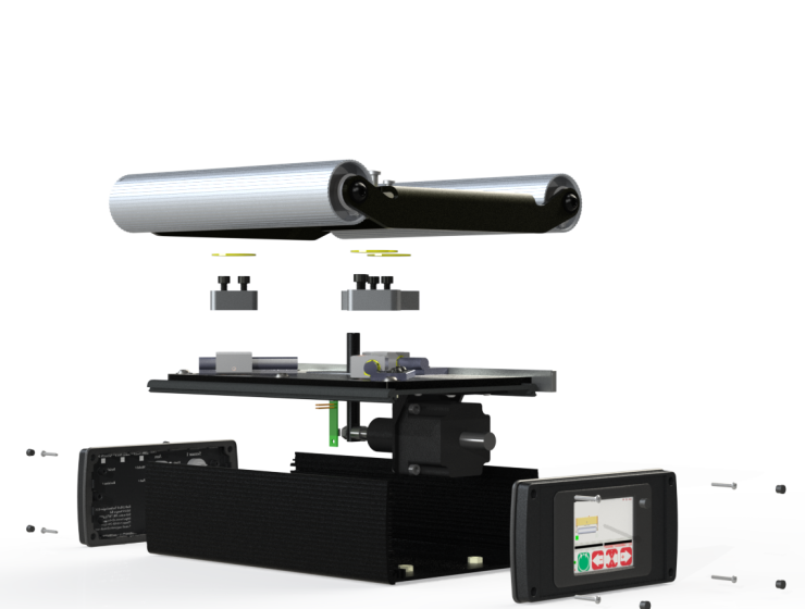 Components within the compact web guiding system