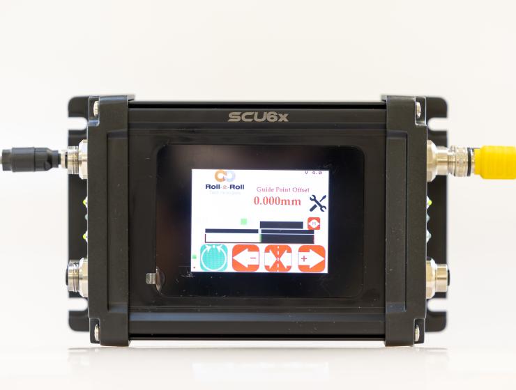 SCU6x Controller with sensor for web guiding, web width measurement, etc.